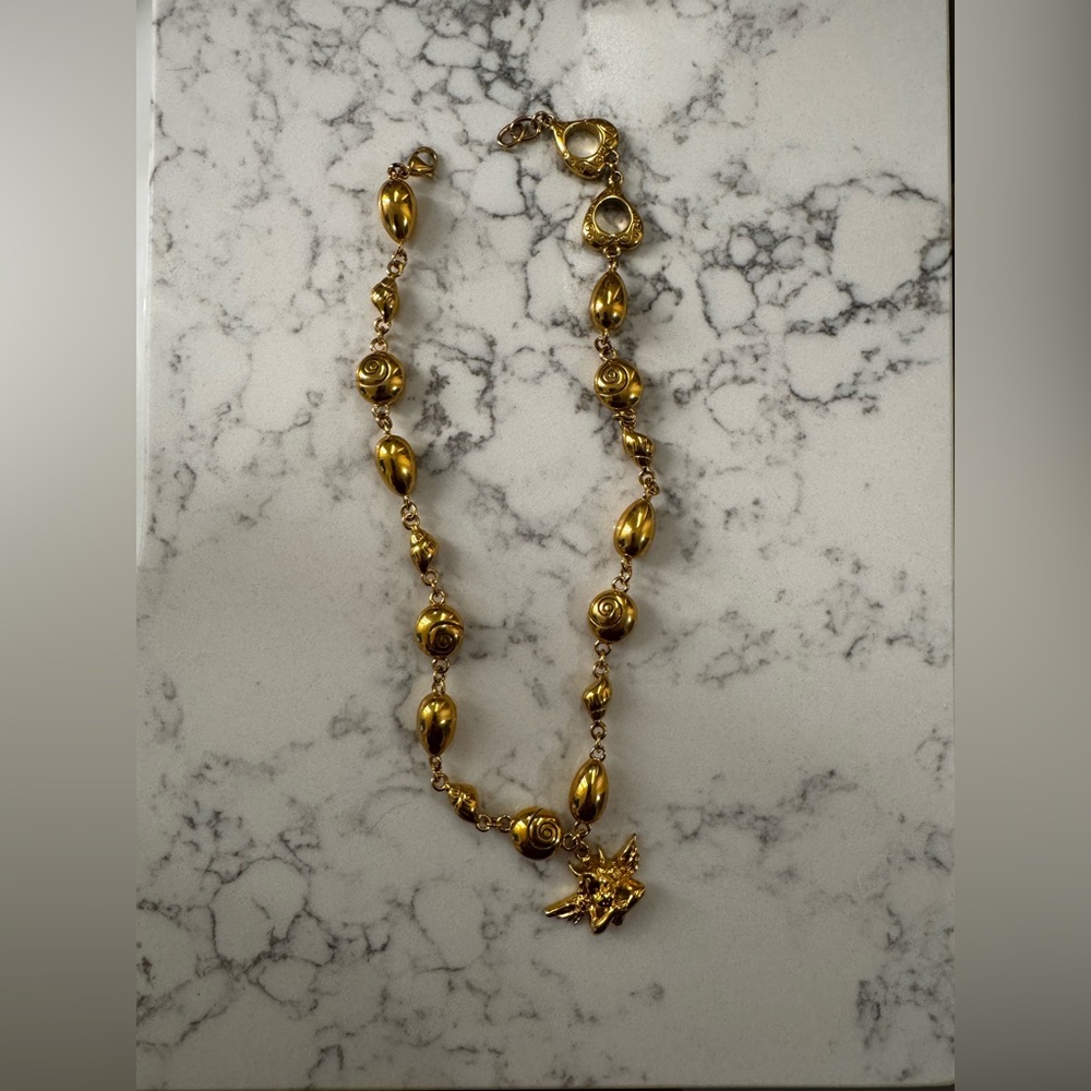 Boys Lie- gold pendant shell necklace brand new